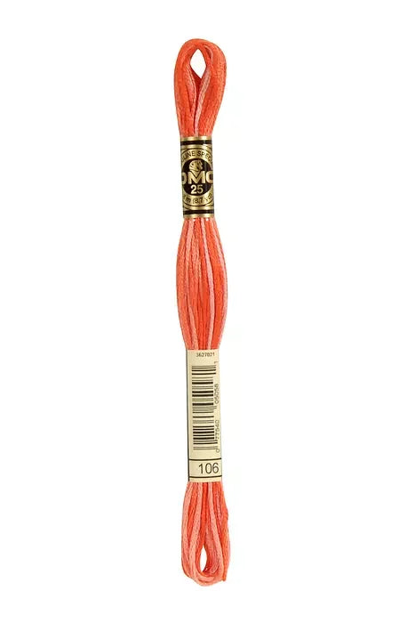 DMC Embroidery Floss 8.7yd #106 VARI CORAL