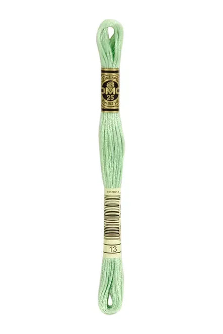DMC Embroidery Floss 8.7yd #13 MEDIUM LT NILE GREEN