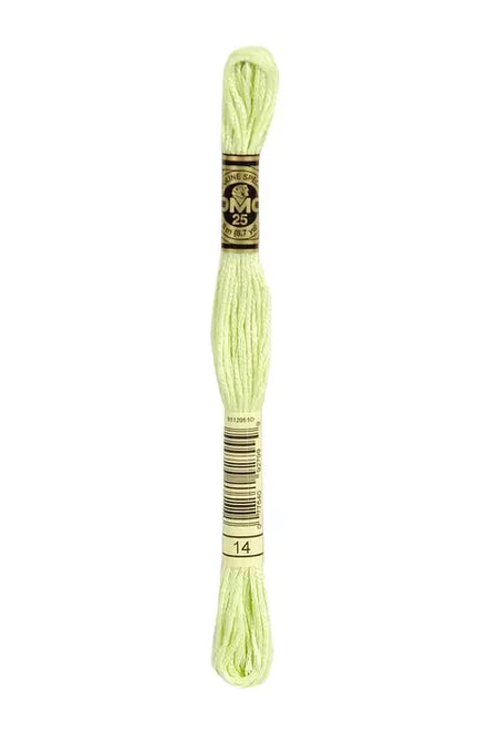 DMC Embroidery Floss 8.7yd #14 PALE APPLE GREEN
