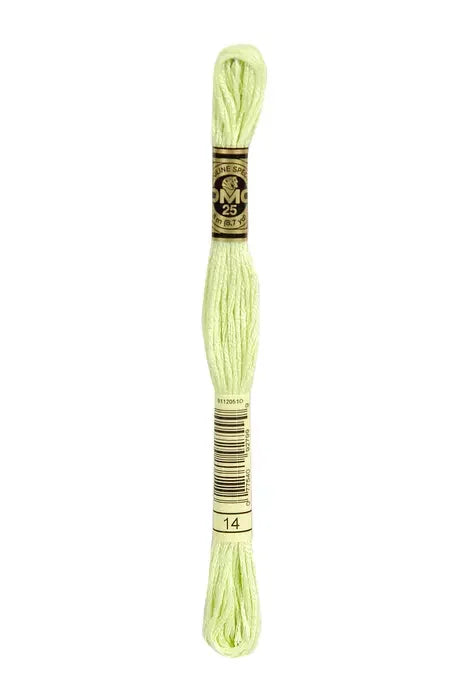 DMC Embroidery Floss 8.7yd #14 PALE APPLE GREEN