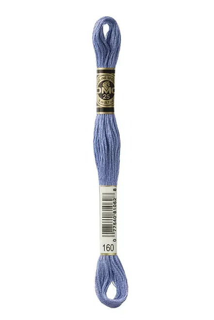 DMC Embroidery Floss 8.7yd #160 MEDIUM GRAY BLUE