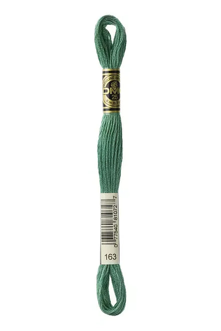 DMC Embroidery Floss 8.7yd #163 MEDIUM CELADON GREEN