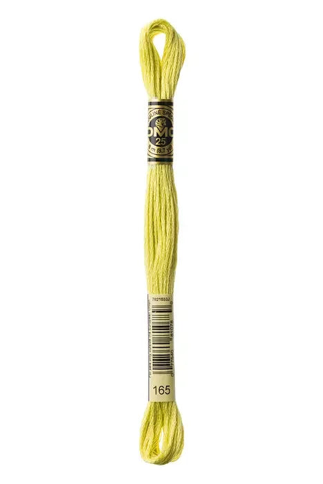 DMC Embroidery Floss 8.7yd #165 VERY LIGHT MOSS GREEN
