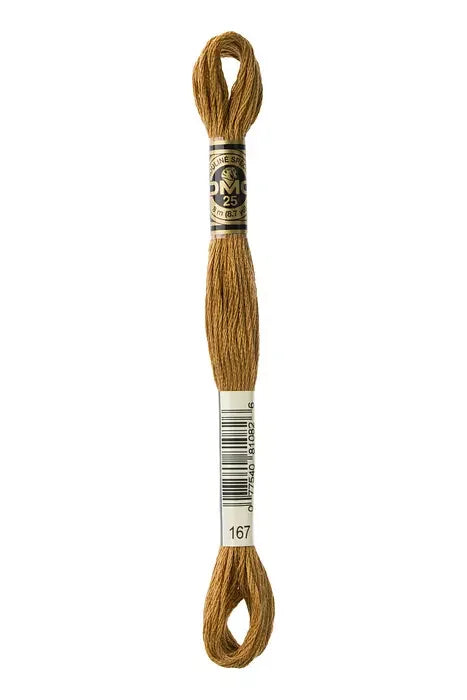 DMC Embroidery Floss 8.7yd #167 VERY DARK YELLOW BEIGE