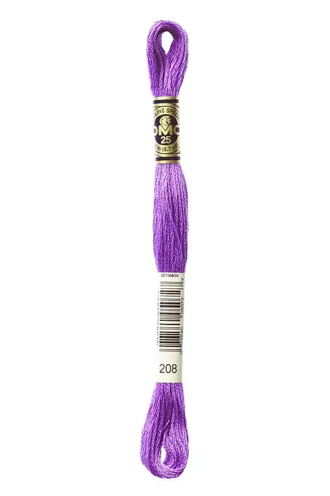 DMC Embroidery Floss 8.7yd #208 VERY DARK LAVENDER