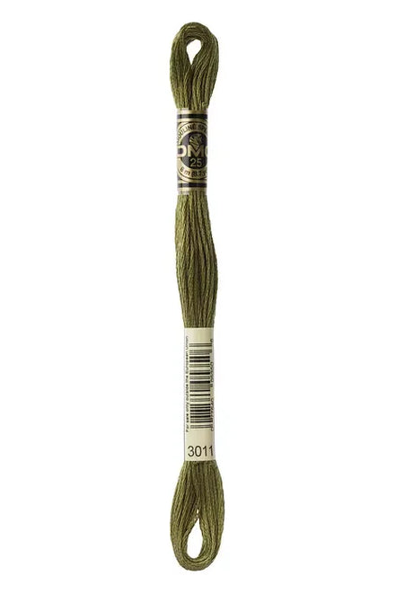 DMC Embroidery Floss 8.7yd #3011 DARK KHAKI GREEN