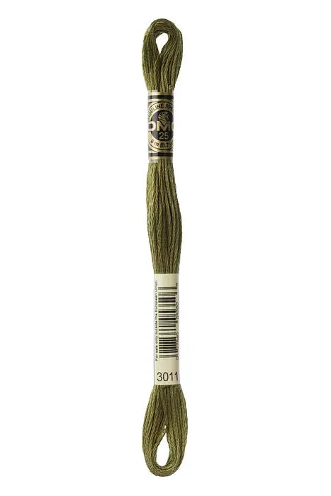 DMC Embroidery Floss 8.7yd #3011 DARK KHAKI GREEN