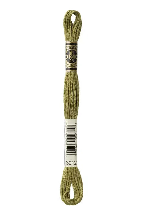 DMC Embroidery Floss 8.7yd #3012 MEDIUM KHAKI GREEN