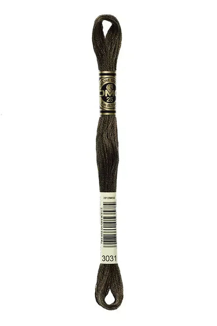 DMC Embroidery Floss 8.7yd #3031 VERY DARK MOCHA BROWN
