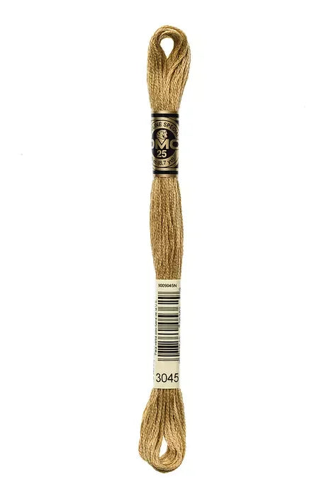 DMC Embroidery Floss 8.7yd #3045 DARK YELLOW BEIGE