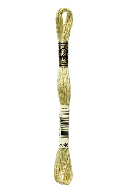 DMC Embroidery Floss 8.7yd #3046 MEDIUM YELLOW BEIGE