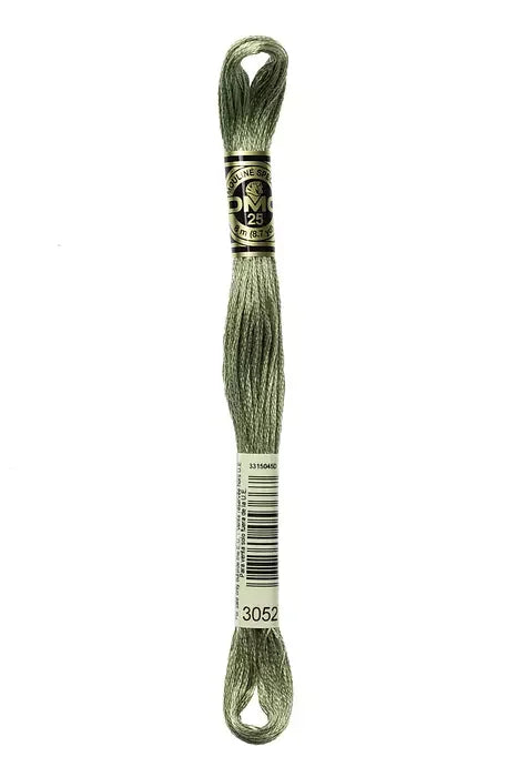 DMC Embroidery Floss 8.7yd #3052 MEDIUM GREEN GRAY