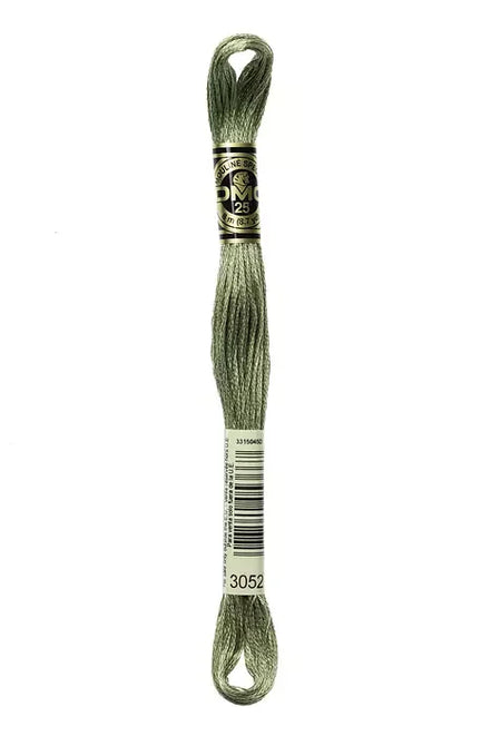 DMC Embroidery Floss 8.7yd #3052 MEDIUM GREEN GRAY