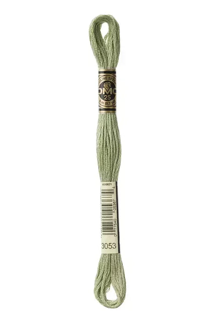 DMC Embroidery Floss 8.7yd #3053 GREEN GRAY