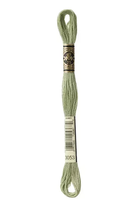 DMC Embroidery Floss 8.7yd #3053 GREEN GRAY