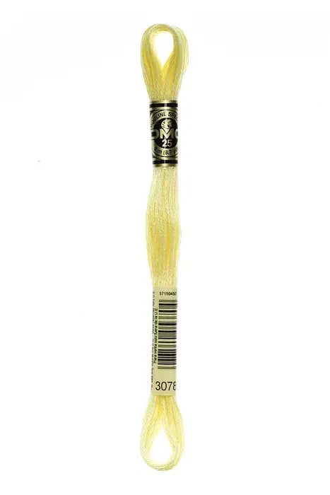 DMC Embroidery Floss 8.7yd #3078 VERY LT GOLDEN YELLOW