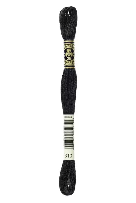 DMC Embroidery Floss 8.7yd #310 BLACK