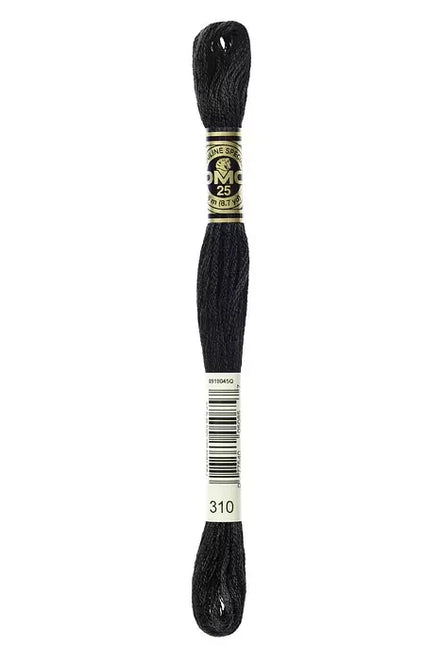 DMC Embroidery Floss 8.7yd #310 BLACK