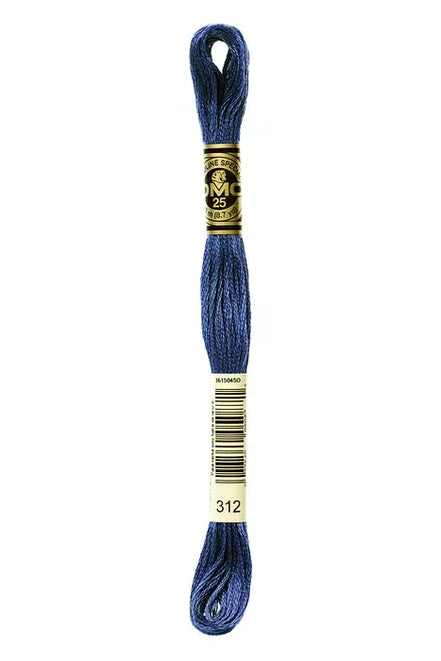 DMC Embroidery Floss 8.7yd #312 VERY DARK BABY BLUE