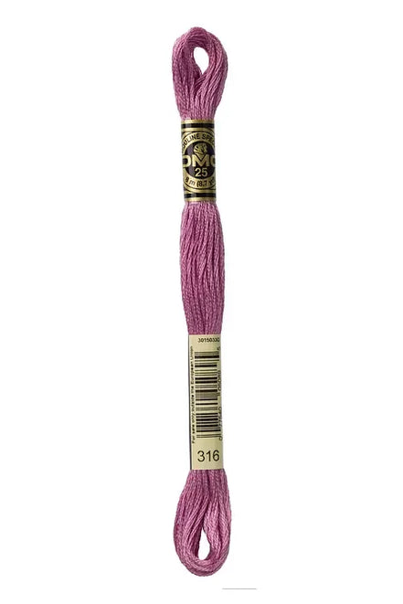DMC Embroidery Floss 8.7yd #316 MEDIUM ANTIQUE MAUVE