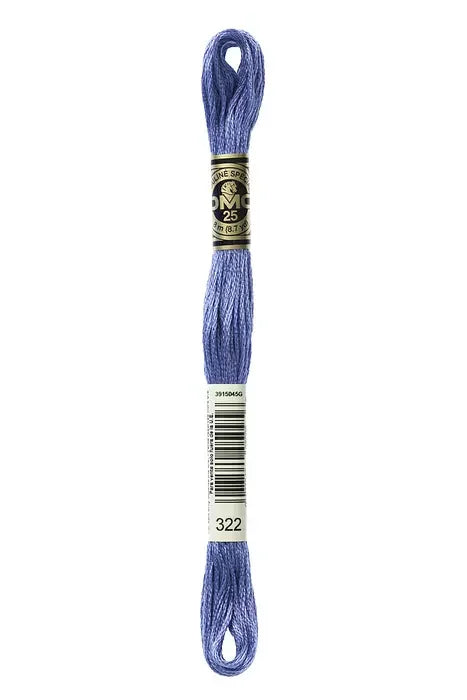 DMC Embroidery Floss 8.7yd #322 DARK BABY BLUE