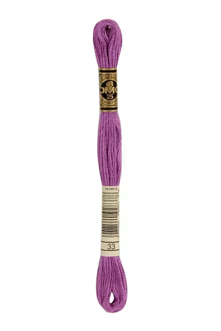 DMC Embroidery Floss 8.7yd #33 FUCSHIA