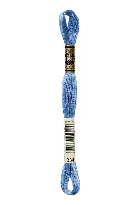 DMC Embroidery Floss 8.7yd #334 MEDIUM BABY BLUE