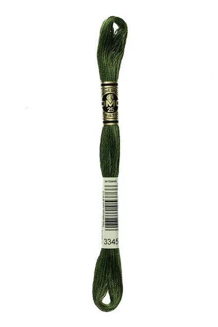 DMC Embroidery Floss 8.7yd #3345 DARK HUNTER GREEN