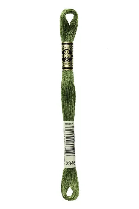 DMC Embroidery Floss 8.7yd #3346 HUNTER GREEN