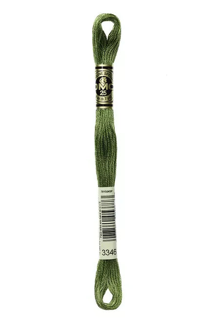 DMC Embroidery Floss 8.7yd #3346 HUNTER GREEN