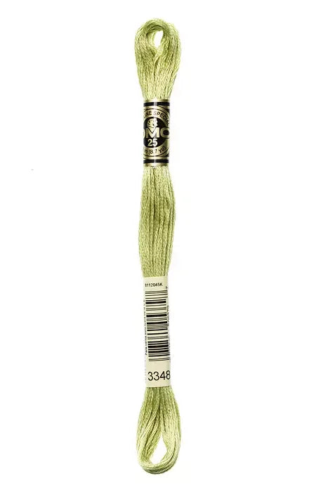 DMC Embroidery Floss 8.7yd #3348 LIGHT YELLOW GREEN