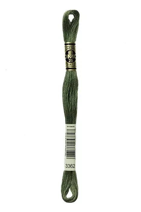 DMC Embroidery Floss 8.7yd #3362 DARK PINE GREEN