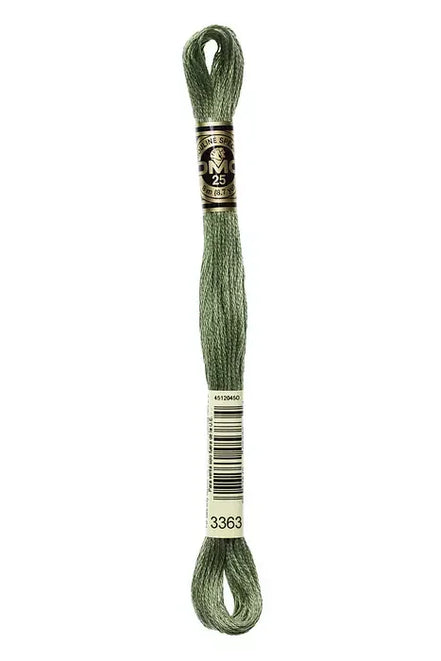 DMC Embroidery Floss 8.7yd #3363 MEDIUM PINE GREEN