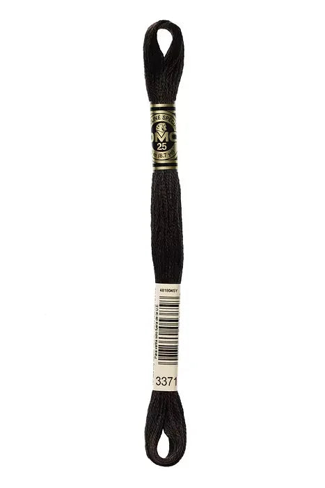 DMC Embroidery Floss 8.7yd #3371 BLACK BROWN