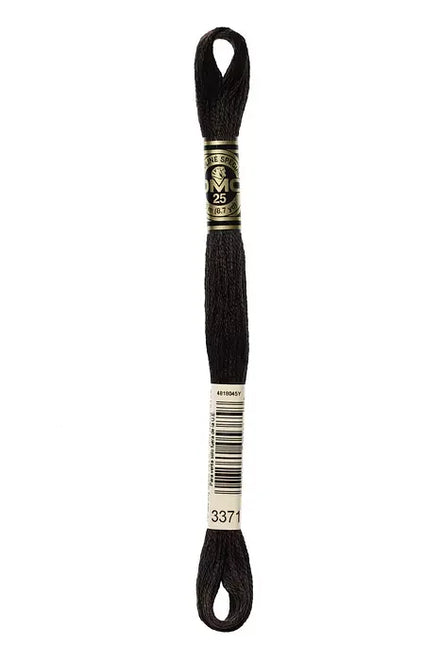 DMC Embroidery Floss 8.7yd #3371 BLACK BROWN