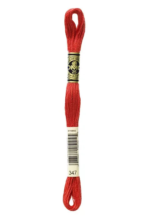DMC Embroidery Floss 8.7yd #347 VERY DARK SALMON