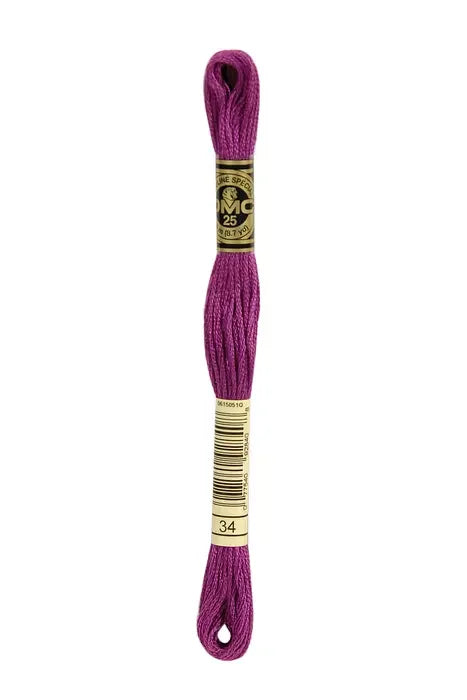 DMC Embroidery Floss 8.7yd #34 DARK FUCSHIA