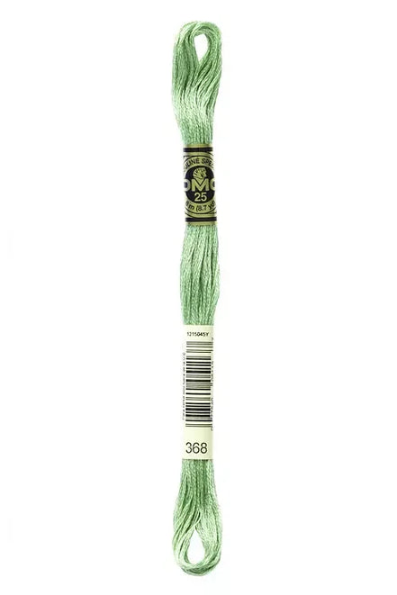 DMC Embroidery Floss 8.7yd #368 LIGHT PISTACHIO GREEN