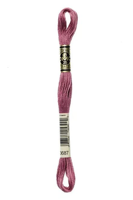 DMC Embroidery Floss 8.7yd #3687 MAUVE