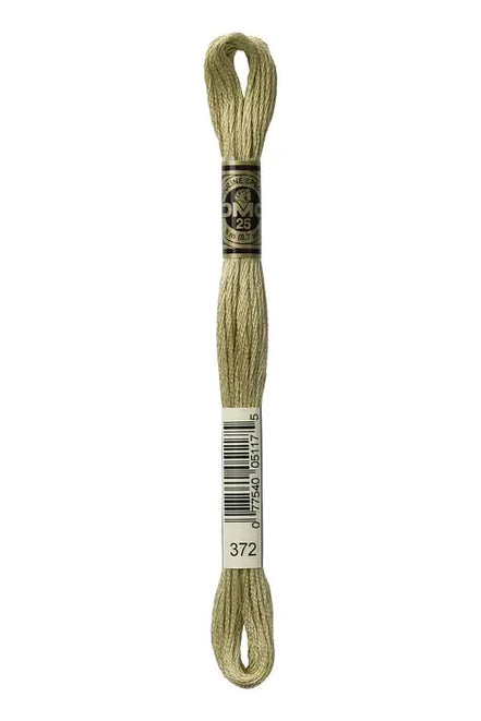 DMC Embroidery Floss 8.7yd #372 LIGHT MUSTARD