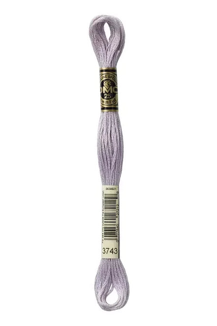DMC Embroidery Floss 8.7yd #3743 VERY LT ANTIQUE VIOLET