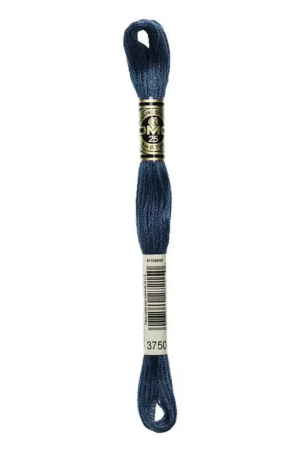 DMC Embroidery Floss 8.7yd #3750 VERY DARK ANTIQUE BLUE