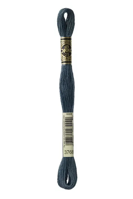 DMC Embroidery Floss 8.7yd #3768 DARK GRAY GREEN