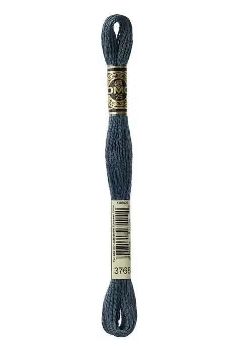 DMC Embroidery Floss 8.7yd #3768 DARK GRAY GREEN