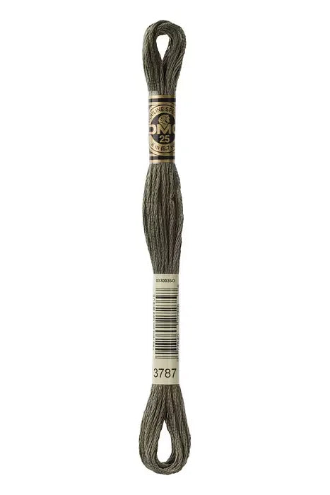 DMC Embroidery Floss 8.7yd #3787 DARK BROWN GRAY