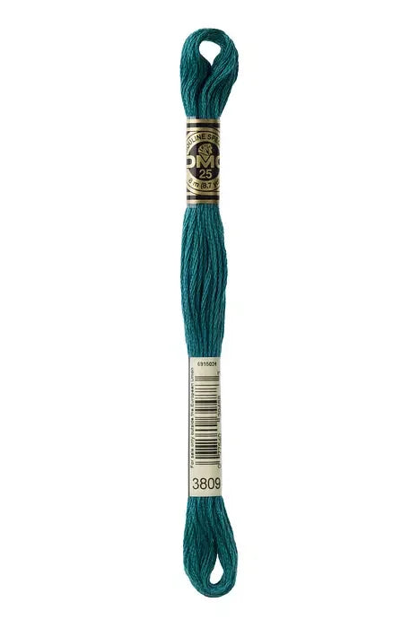 DMC Embroidery Floss 8.7yd #3809 VERY DARK TURQUOISE