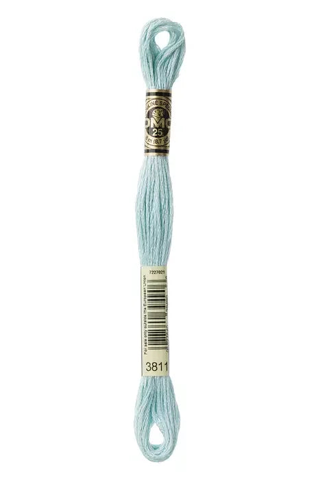 DMC Embroidery Floss 8.7yd #3811 VERY LIGHT TURQUOISE