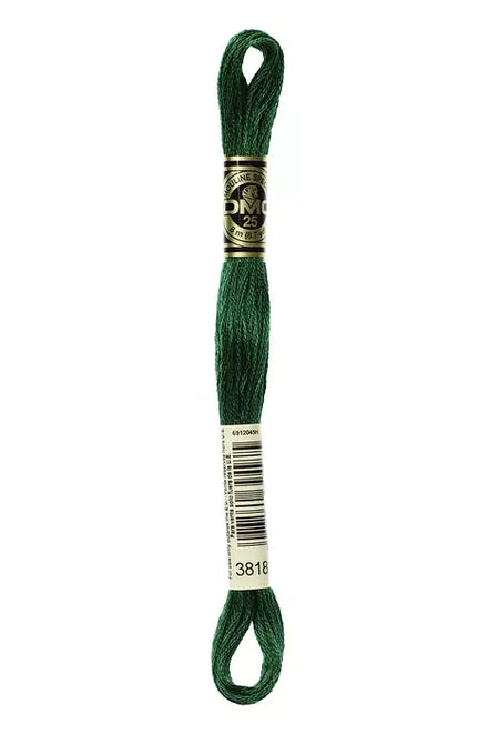 DMC Embroidery Floss 8.7yd #3818 ULTRA V DK EMERALD GRN