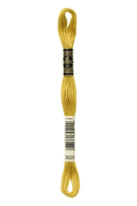 DMC Embroidery Floss 8.7yd #3820 DARK STRAW