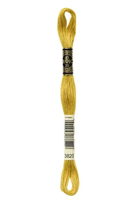DMC Embroidery Floss 8.7yd #3820 DARK STRAW